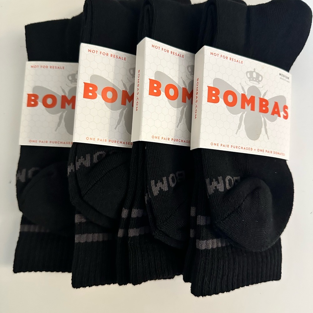 Bombas Men's Black Casual Socks - Picture 2 of 3